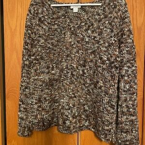 Christopher & Banks Multicolor Knit V-Neck Sweater